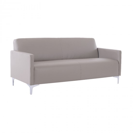 STYLE Καναπές Σαλονιού Καθιστικού, 3Θέσιος, Pu Sand Grey K/D