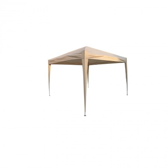 GAZEBO Πτυσσόμενο Μέταλλο Βαφή Άσπρο, Ύφασμα Άσπρο