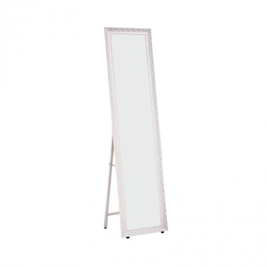 MIRROR Καθρέπτης Δαπέδου Τοίχου Ξύλινος Antique White