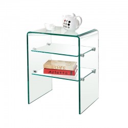 GLASSER Ραφιέρα Clear  2 Ράφια - Γυαλί 10mm / 6mm