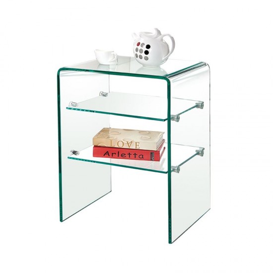 GLASSER Ραφιέρα Clear  2 Ράφια - Γυαλί 10mm / 6mm