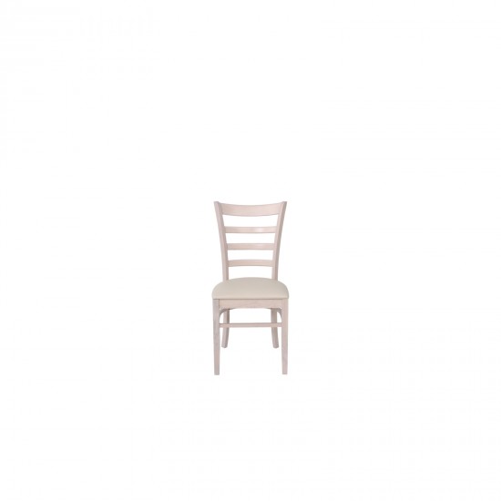 NATURALE Καρέκλα White Wash, Pu Εκρού