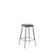 PANTON Σκαμπό BAR, Μέταλλο Βαφή Μαύρο, PU Απόχρωση Vintage Grey