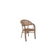 VEGERA Rattan Πολυθρόνα Dining Αλουμίνιο, Wicker Φυσικό
