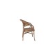 VEGERA Rattan Πολυθρόνα Dining Αλουμίνιο, Wicker Φυσικό
