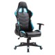 BF9150 Gaming Πολυθρόνα Γραφείου, Ανάκλιση Πλάτης έως 90°, Pu Μαύρο - Μπλε