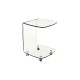 GLASSER Trolley Τραπεζάκι Βοηθητικό, Διάφανο Γυαλί 10mm