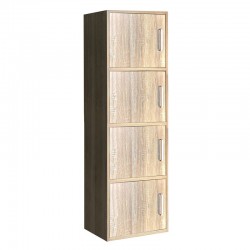CLOSET Ντουλάπι Βοηθητικό Τετράφυλλο, Απόχρωση Sonoma