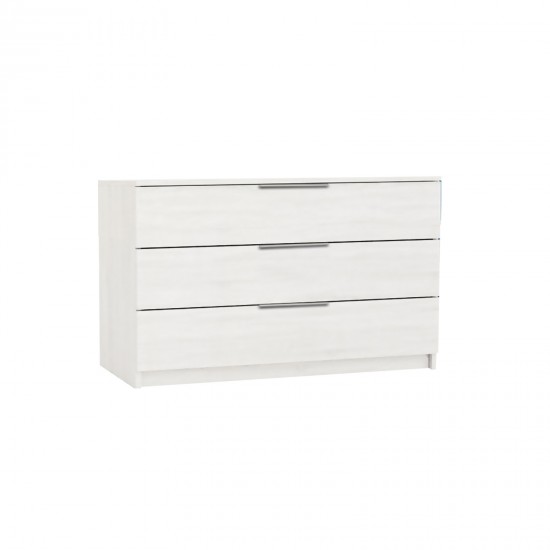 DRAWER Συρταριέρα με 3 Συρτάρια, Απόχρωση Άσπρο