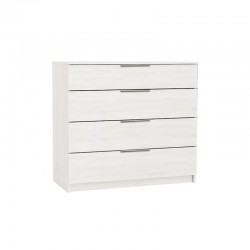 DRAWER Συρταριέρα με 4 Συρτάρια, Απόχρωση Άσπρο