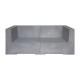 CONCRETE 2Θέσιος Kαναπές Cement Grey