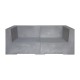 CONCRETE 2Θέσιος Kαναπές Cement Grey