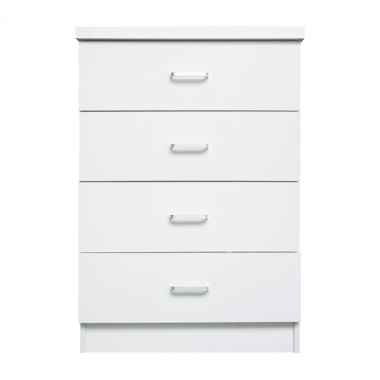 DRAWER Συρταριέρα με 4 Συρτάρια, Απόχρωση Άσπρο