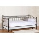 MARIN Set : Daybed με Στρώμα 90x190 + Βοηθητικό Κρεβάτι με Στρώμα 85x185 Μέταλλο Μαύρο