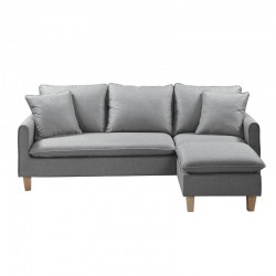 ELISA Reversible Corner Sofa Fabric Light Grey