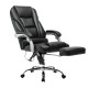 BF9350 Massage Relax Πολυθρόνα Γραφείου Διευθυντή, Βάση Χρώμιο, με Υποπόδιο, Pu  Μαύρο