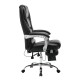BF9350 Massage Relax Πολυθρόνα Γραφείου Διευθυντή, Βάση Χρώμιο, με Υποπόδιο, Pu  Μαύρο
