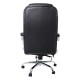 BF9350 Massage Relax Πολυθρόνα Γραφείου Διευθυντή, Βάση Χρώμιο, με Υποπόδιο, Pu  Μαύρο