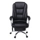 BF9350 Massage Relax Πολυθρόνα Γραφείου Διευθυντή, Βάση Χρώμιο, με Υποπόδιο, Pu  Μαύρο