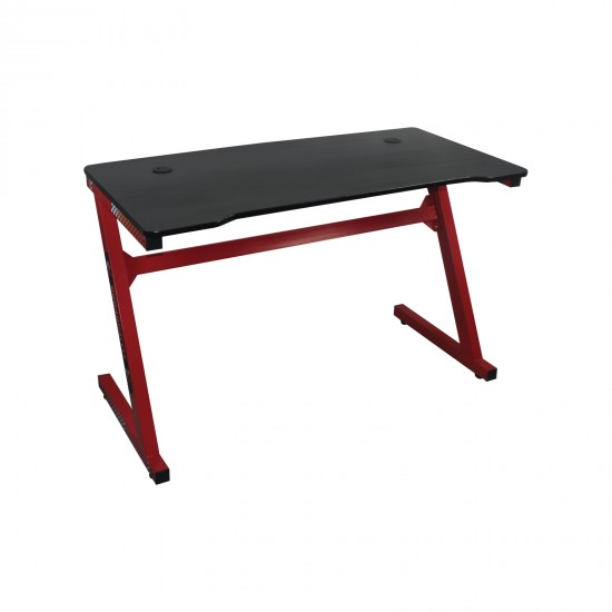 GAMING Γραφείο 120x60cm τ.Carbon Μέταλλο Βαφή Κόκκινο