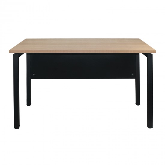 UNIT Γραφείο Μέταλλο Βαφή Μαύρο, Melamine Απόχρωση Sonoma
