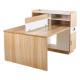 WORKSTATION Γραφείο - Σταθμός Εργασίας 2 Θέσεων, Melamine Απόχρωση Sonoma-Άσπρο