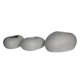 FLOWER POT-ROCK Set 3 τεμαχίων, Cement Απόχρωση White