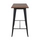 RELIX Wood Dark Oak Τραπέζι Bar-Pro, Μέταλλο Βαφή Μαύρο
