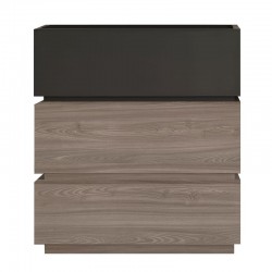 VANITY Συρταριέρα, με 3 Συρτ. Αποχρώσεων Sonoma Oak & Grey, με Αποσπώμενα χρωματικά Μέρη