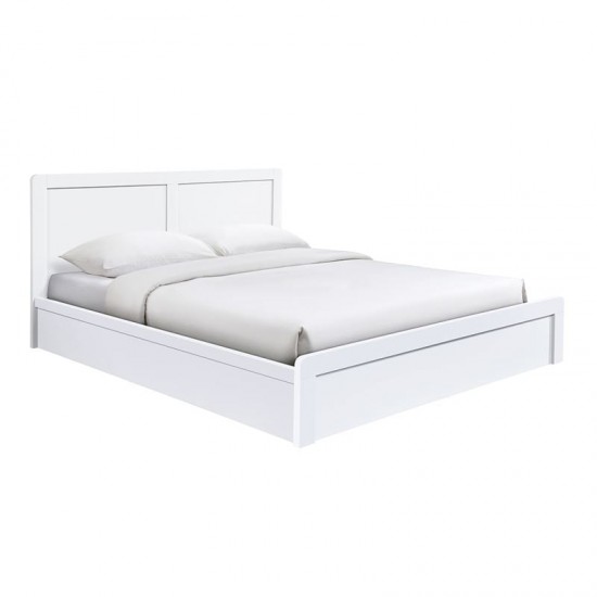 LIFE LUX Κρεβάτι Διπλό για Στρώμα 150x200cm, Απόχρωση Άσπρο