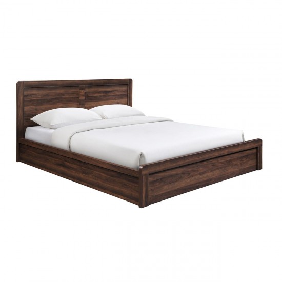 LIFE LUX Κρεβάτι Διπλό για Στρώμα 150x200cm, Απόχρωση Καρυδί