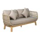 MARK Set Σαλόνι Κήπου 4τεμ, Acacia Φυσικό, Μαξιλάρια Μπεζ Rope Wicker Μπεζ