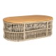 MARK Set Σαλόνι Κήπου 4τεμ, Acacia Φυσικό, Μαξιλάρια Μπεζ Rope Wicker Μπεζ