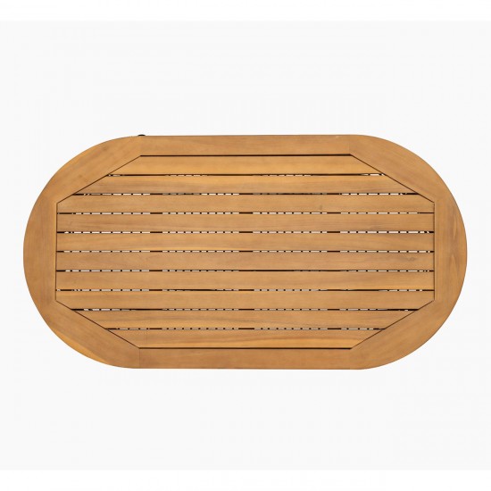 MARK Set Σαλόνι Κήπου 4τεμ, Acacia Φυσικό, Μαξιλάρια Μπεζ Rope Wicker Μπεζ