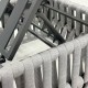 MAJORCA Ξαπλώστρα, Αλουμίνιο με Olefin Rope Γκρι, Μαξιλάρι Ανοιχτό Γκρι