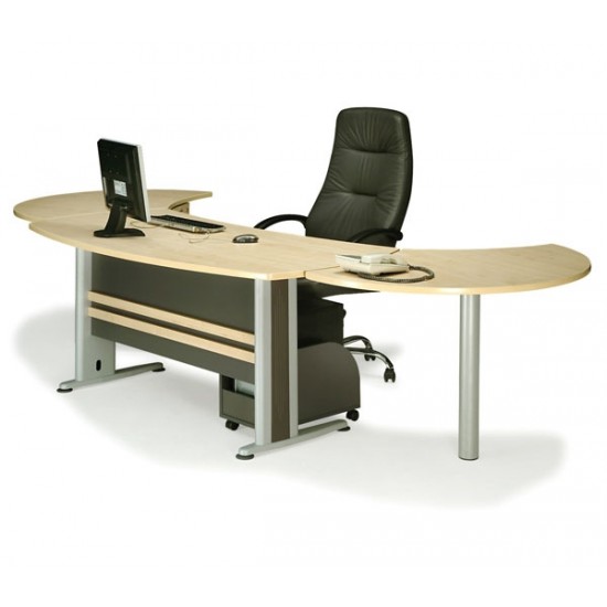 EXECUTIVE Γραφείο Απόχρωση Dark Grey - Beech