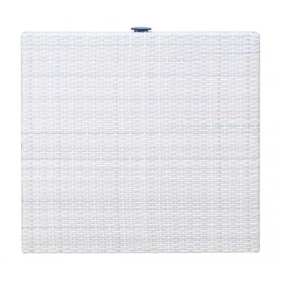 WICKER TOP Επιφάνεια Τραπεζιού Alu/Wicker Ice White/Γυαλί