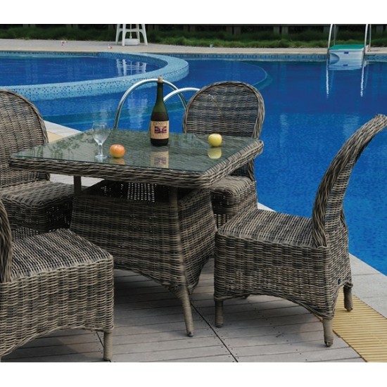 MONTANA Καρέκλα Κήπου Βεράντας - Φ5mm Round Wicker Grey Brown