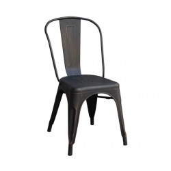 RELIX Καρέκλα, Μέταλλο Βαφή Antique Black Στοιβαζόμενη