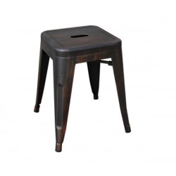 RELIX Σκαμπό Στοιβαζόμενο, Μέταλλο Βαφή Antique Black