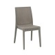 DAFNE Καρέκλα Κήπου - Βεράντας Στοιβαζόμενη, PP Rattan Look, UV Protection, Μπεζ Tortora