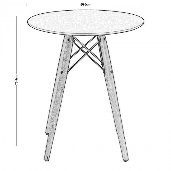 ART Wood Tραπέζι Μαύρο MDF