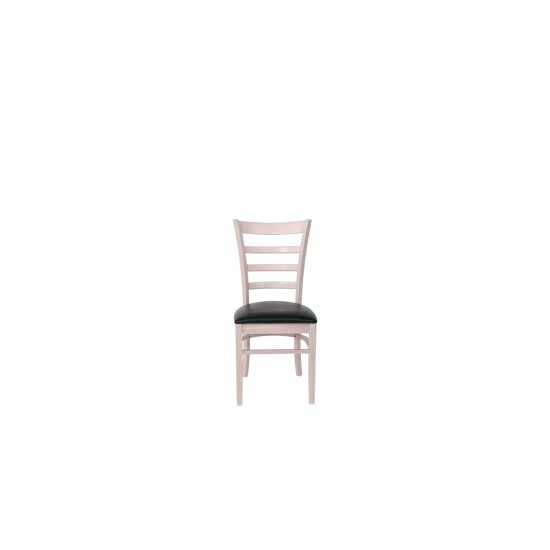 NATURALE Καρέκλα White Wash, Pu Μαύρο