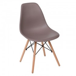 ART Wood Καρέκλα Τραπεζαρίας Κουζίνας Ξύλο - PP Sand Beige