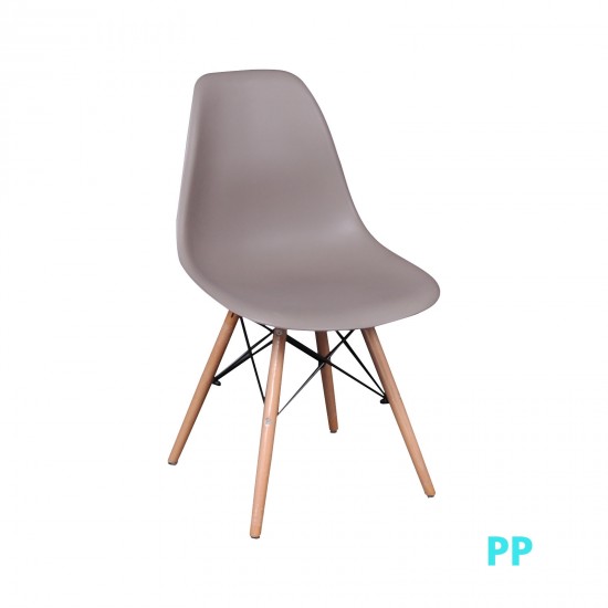 ART Wood Καρέκλα Τραπεζαρίας Κουζίνας Ξύλο - PP Sand Beige