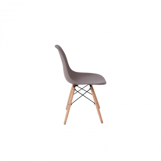 ART Wood Καρέκλα Τραπεζαρίας Κουζίνας Ξύλο - PP Sand Beige