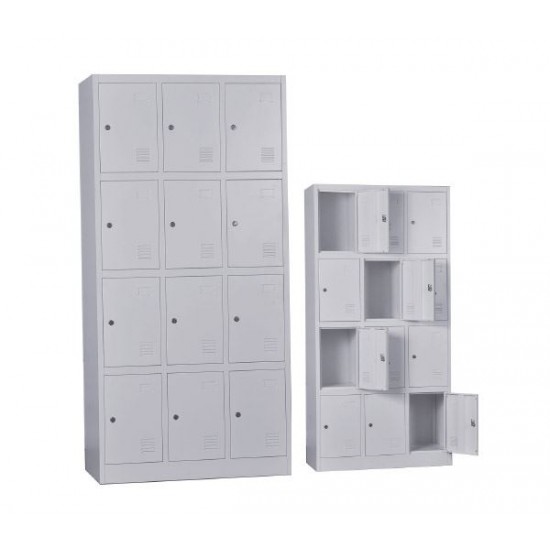 LOCKER 12 Θέσεων Μέταλλο Βαφή Γκρι
